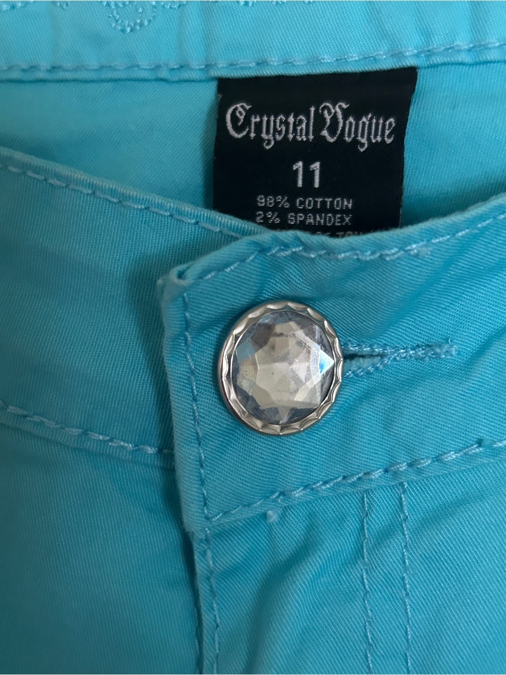 Crystal Vogue Turquoise Blue Pants Womens Sz 11 - Picture 2 of 16